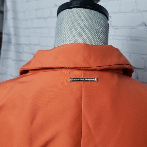 Adrienne Vittadini Orange Raincoat NWT size 14 fall pumpkin spice season! - Picture 3 of 8